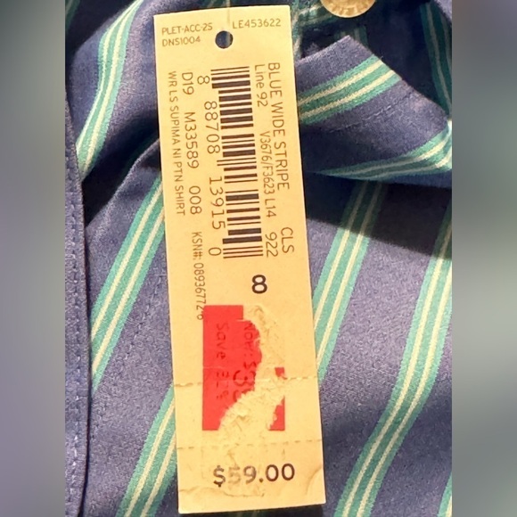 Lands End Long Sleeve Button Up Shirt 8 - Picture 9 of 10